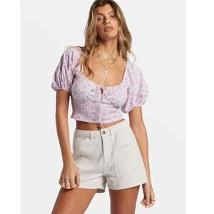 Billabong Lilac Floral Blouse